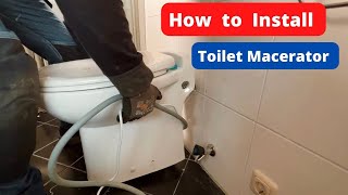 A plumber shows how to properly install a standing toilet macerator #diyplumbing #plumbingproblems