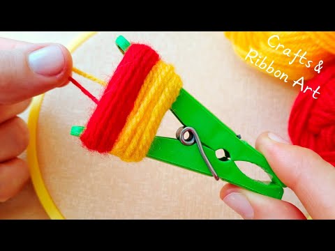 It's so Beautiful 💖🌟 Superb Flower Craft Idea with Wool - DIY Easy and Cute Yarn Flower Making Idea