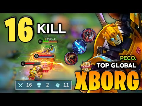 XBORG TRANSFORMER! Offlane Monster [ Top Global X Borg Best Build ] By PECO. - Mobile Legends