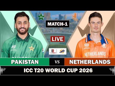 T20 WORLD CUP 2026: PAKISTAN vs NETHERLANDS MATCH 1 LIVE | PAK vs NED LIVE MATCH COMMENTARY PAK BAT