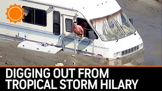 California residents stranded in mud, cars stuck after Hilary | AccuWeather