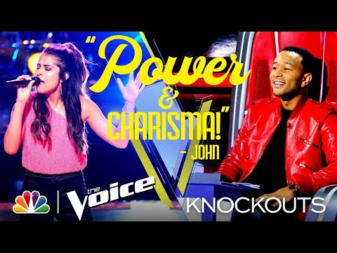 John Thinks Destiny Rayne Attacks Her Song with Power and Charisma - The Voice Knockouts 2019