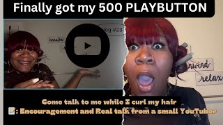 If you tryna get to 500| Drop yr @ | Real talk from a small YTer| Tlk to me while I curl my hair