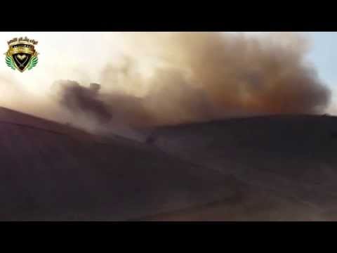 استهداف مطار دير الزور العسكري بالدبابات من قبل جبهة الجهاد والبناء الإسلامية ضمن معركة البيعة