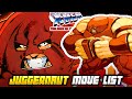JUGGERNAUT MOVE LIST X Men Children Of The Atom XCOTA