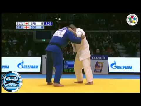 Judo Grand Prix Dusseldorf 2012 Semifinal +100kg SUZUKI Keiji (JPN)-OKRUASHVILI (GEO)