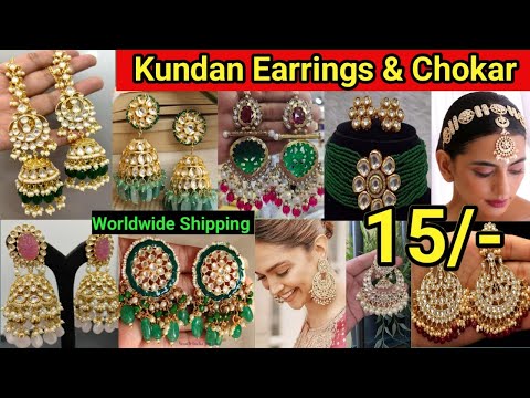 Trending Kundan Earrings & Choker Necklace Latest Collection | New Premium Quality Earrings 2023