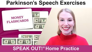 Parkinson’s Speech Exercises: MONEY FLASHCARDS