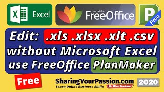 How to open .xls .xlsx .xlt .xltx .csv without Microsoft Excel - FreeOffice 2020