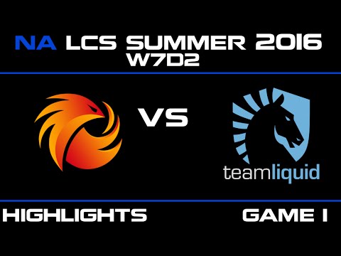 P1 vs TL Game 1 highlights W7D2 NA LCS 2016 Phoenix1 vs Team Liquid   TL vs P1   LCS LOL