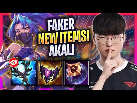FAKER TRIES AKALI WITH NEW ITEMS! - T1 Faker Plays Akali MID vs Yasuo! | Season 2024
