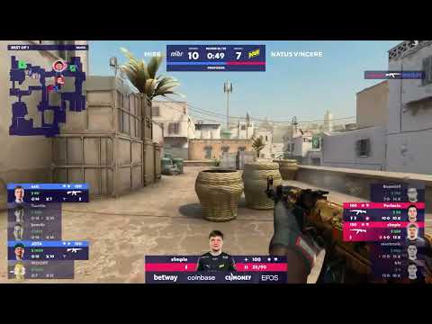 S1mple with a round saving 4k | MIBR Vs Navi | Blast Premier Spring Groups 2022