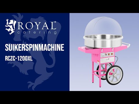 Video - Suikerspinmachine - 72 cm - 1200 watt - inclusief onderstel