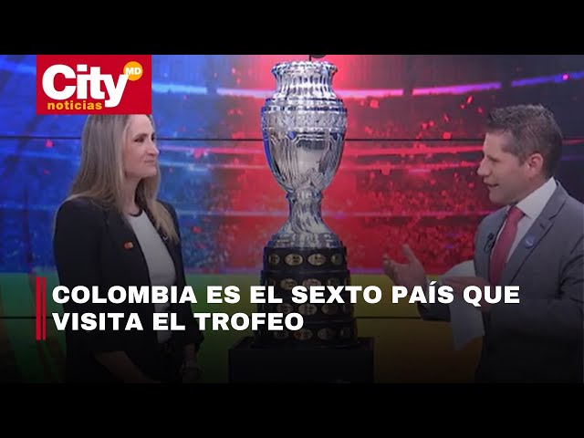 El trofeo de la Copa América llegó a Bogotá