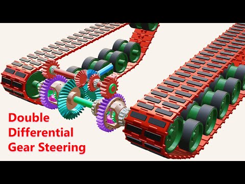 Double Differential Gear Steering - 3D Animation