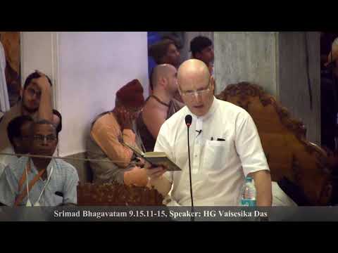 H.G. Vaisesika Prabhu gave an English S.B.9.5.11-15 class in Mayapur