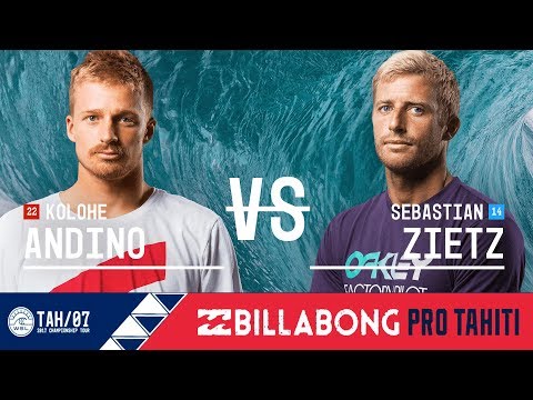 Kolohe Andino vs. Sebastian Zietz - Round Three, Heat 5 - Billabong Pro Tahiti 2017