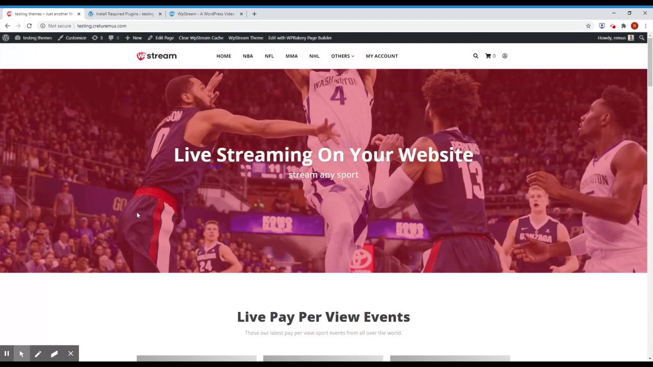 WordPress Live Streaming with WpStream Plugin and Wpstream WordPress Theme