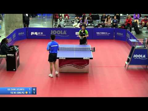 2012 JOOLA/NATT Teams Quarterfinal Match 7 - Yue (Jennifer) Wu vs Kai Zhang