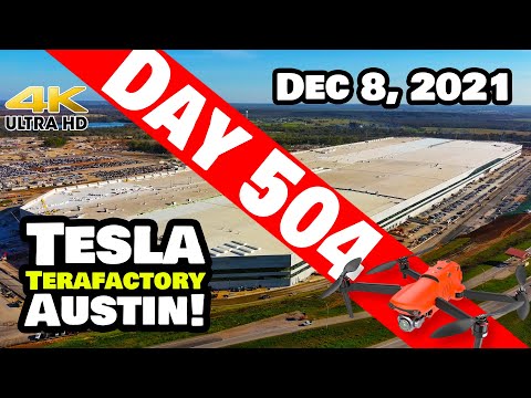 Tesla Gigafactory Austin 4K  Day 504 - 12/8/21 - Tesla Texas - GIGA TEXAS ALMOST READY FOR ACTION!