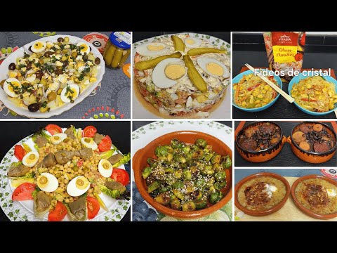 7 IDEAS DE COMIDA para 7 DÍAS DE LA SEMANA🍴 MENÚ SEMANAL COMPLETO Y VARIADO 😋
