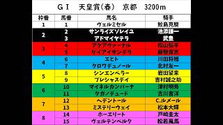 【勝ち馬予想】はらいそ・ちゃけの天皇賞(春)予想【雑談】2026.05.02