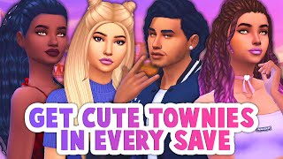 HOW TO HAVE CUTE TOWNIES SPAWN IN EVERY SAVE!😍 // THE SIMS 4 | MOD TUTORIAL