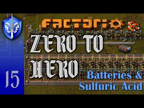 Factorio 1.1 Zero to Hero, Ep 15: BATTERIES & SULFURIC ACID - Tutorial, Guide, LetsPlay, Walkthrough