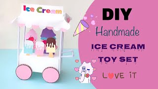 How to make cute Ice-cream toy set | DIY Icecream Shop | Homemade Ice-cream toy set | DIY Craft Idea