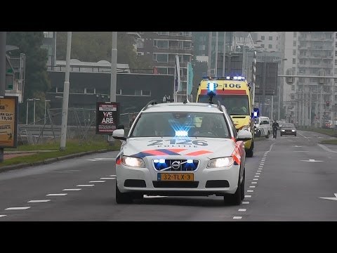 Spoedtransport Politie Motor VP 2126 & Ambu 20-106 Naar het EMC Rotterdam