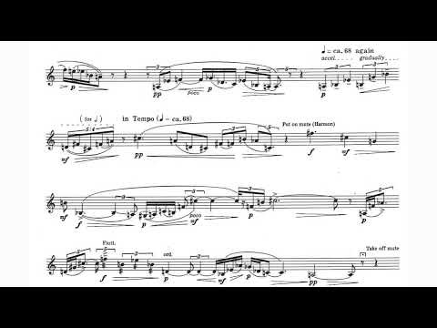 Toru Takemitsu - Paths for Trumpet (1994) [Score-Video]