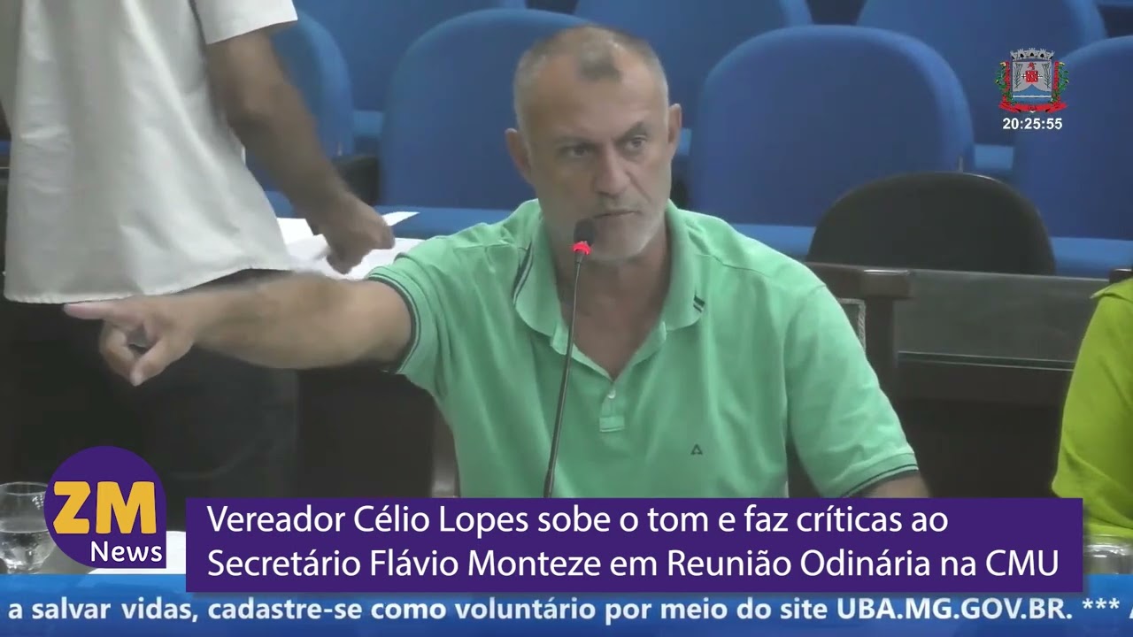 Vereador Célio Lopes sobe o tom e faz críticas ao Secretário Flávio Monteze
