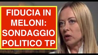 FIDUCIA IN MELONI: SONDAGGIO POLITICO TP