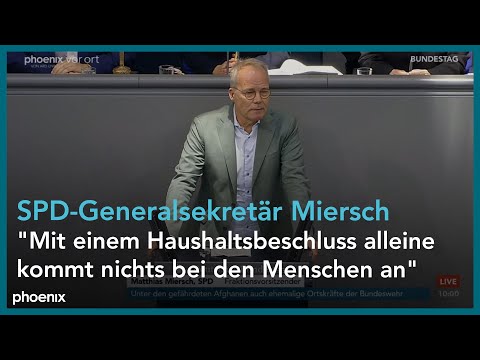 Generaldebatte: Matthias Miersch (SPD-Generalsekretär) am 24.09.25
