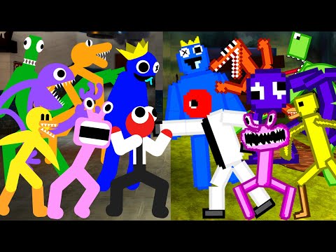 New Rainbow Friends ALL PHASES But (Stickman vs Playground) 🎶 FNF New Mod (Roblox Rainbow Friends)