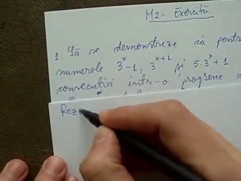 Exercitii cu progresii