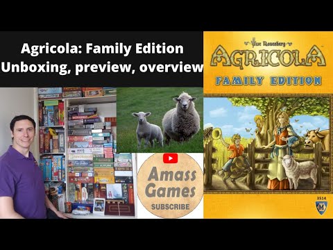 Agricola: Family Edition board game - Unboxing, preview, teaser, overview * Amass Games *