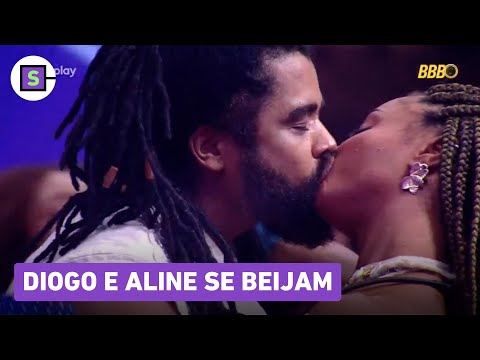 BBB 25: Diogo Almeida e Aline SE BEIJAM e protagonizam o PRIMEIRO BEIJO da edição! veja o vídeo