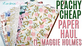 Craft Paper Haul from a Peachy Cheap Deal of Maggie Holmes Papers Craft Paper Flip Through