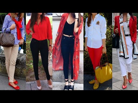 COLORES DE MODA 2002 / OUTFITS EN TONOS ROJIZOS / LOOKS ELEGANTES Y CASUALES ON ROPA DE COLOR ROJO