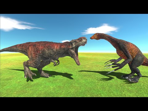 Therizinosaurus vs all Dinosaurs - Animal revolt battle Simulator