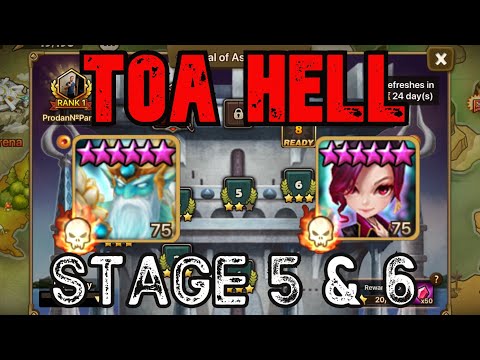 SUMMONERS WAR / TOA HELL STAGE 5 & 6 / PONTOS AND SYLVIA