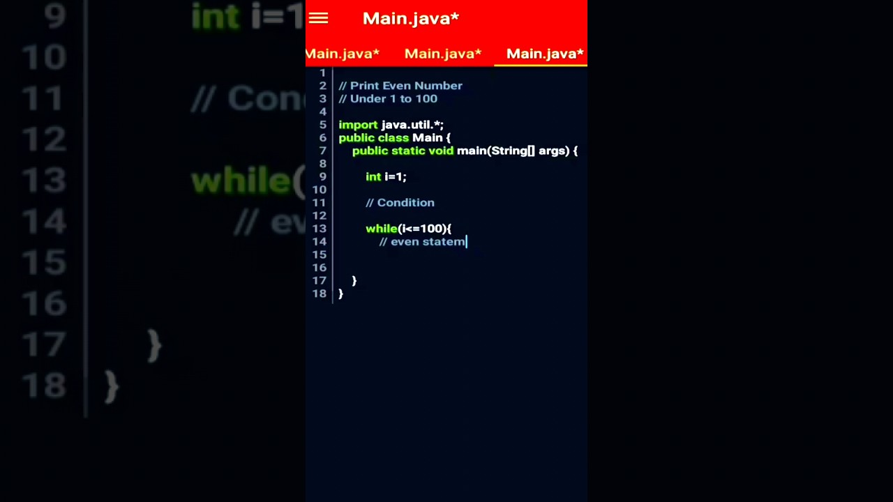 Print only Even number between 1 to 100 Java programming 🔥😱#shorts #youtubeshorts #coding #java