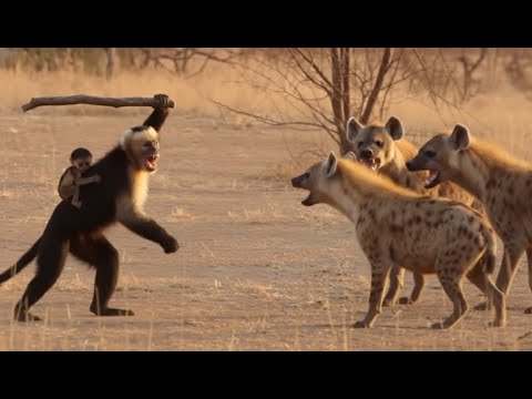 SURROUNDED BY HYENAS, THIS MOTHER MONKEY DID THE IMPOSSIBLE TO SAVE HER BABY – Wildlife