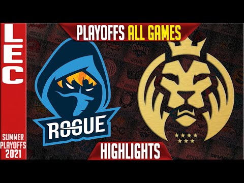 RGE vs MAD Highlights ALL GAMES | LEC Playoffs Summer 2021 Round 2 | Rogue vs MAD Lions