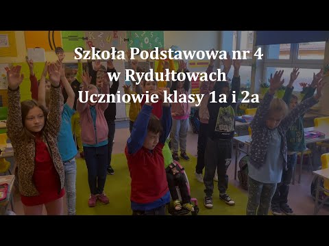 Ćwiczenia śródlekcyjne - SP4 Rydułtowy, uczniowie klasy 1a i 2a