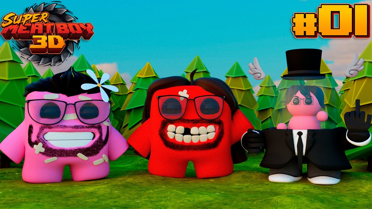 a carteirinha gamer vai voltar (cocô de baleia) 💩 - Super Meat Boy 3D #1