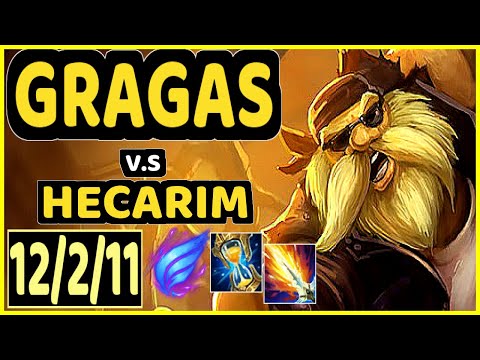 GRAGAS vs HECARIM - 12/2/11 KDA JUNGLE GAMEPLAY - BR Ranked MASTER
