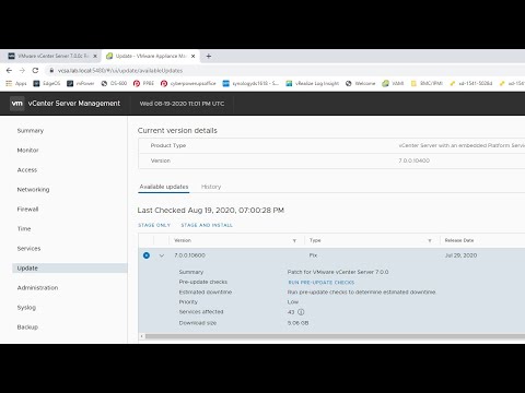 Successful and simple VAMI Update from VMware vSphere 7 0.0b to 7.0.0c