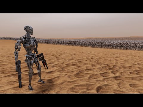 T 800 TERMINATOR VS 1,000,000 ZOMBIES Ultimate Epic Battle Simulator 2 UEBS 2